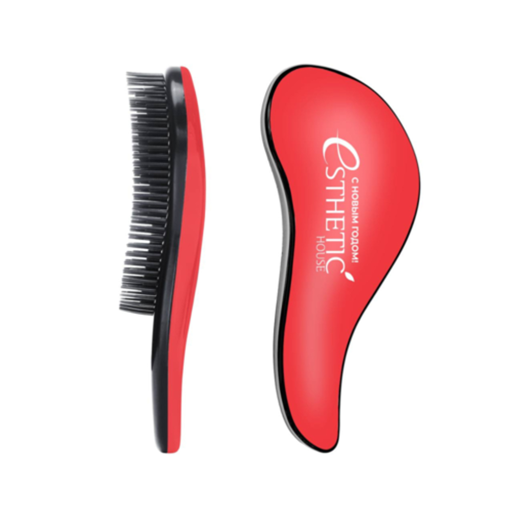 Esthetic House Расческа для волос пластиковая красная  - hair brush for easy comb,  1шт