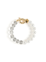 Браслет "Bubble" с горным хрусталем и перламутром Gold