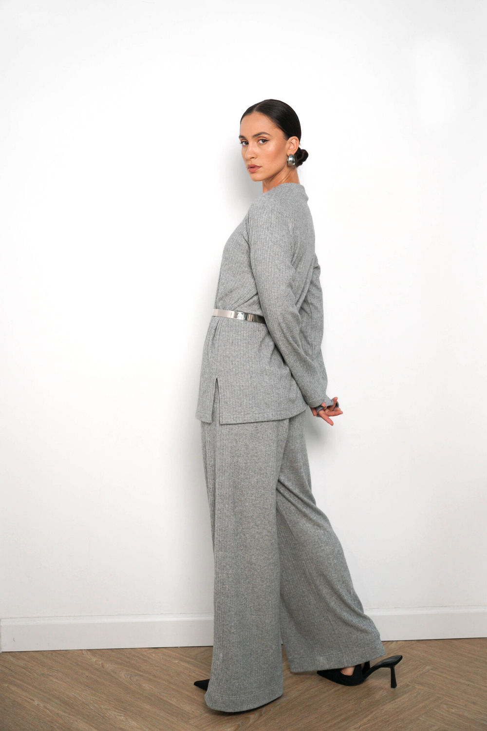 Lilit брюки из шерсти в сером