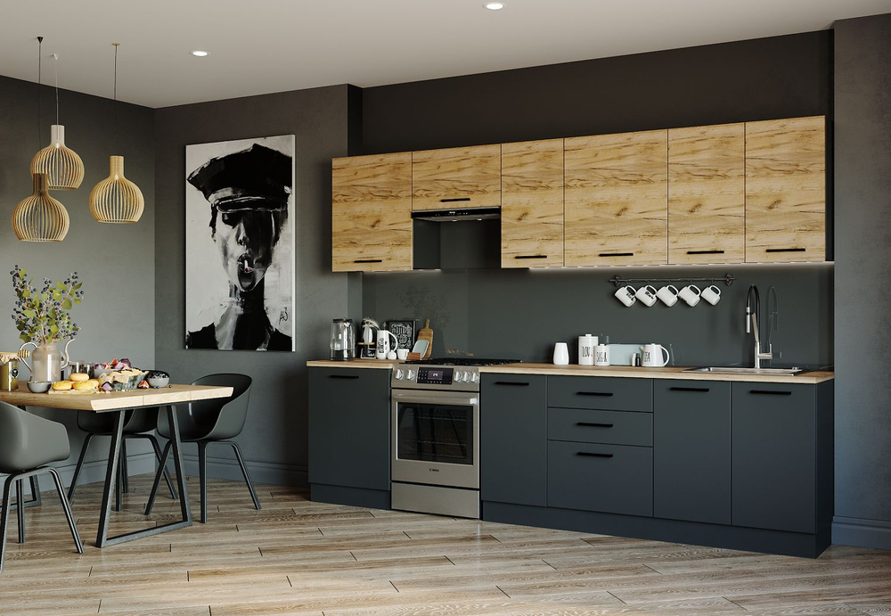 Кухонный гарнитур Дели 3000 (верх 950 мм) (38мм)