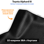 комплект ева ковриков в салон авто для toyota alphard iii 15-н.в. от supervip