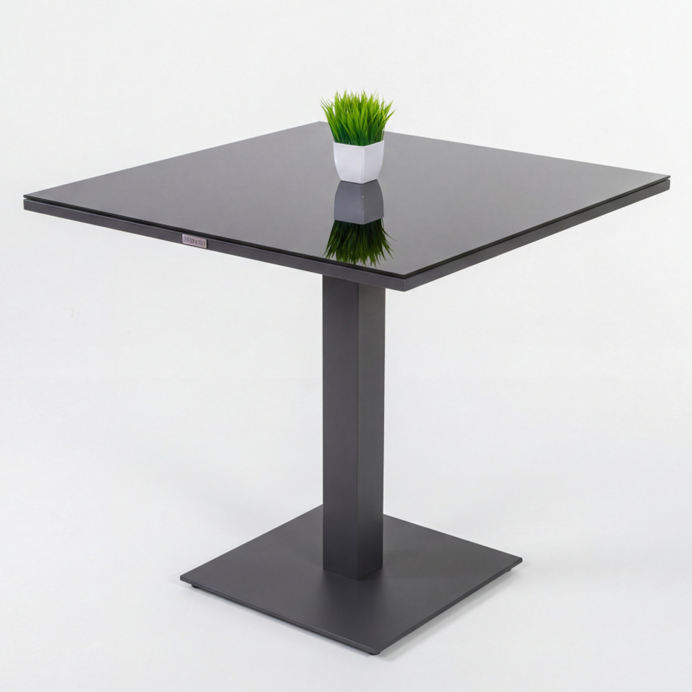 Стол обеденный Ideal Patio КАНА алюминий, стекло 80x80 см (1 ножка) резервный дубль