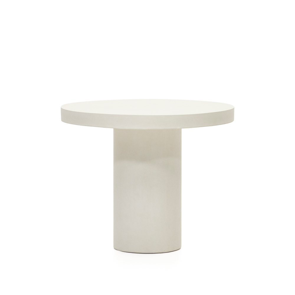 Aiguablava Круглый стол из белого цемента Ø 90 см