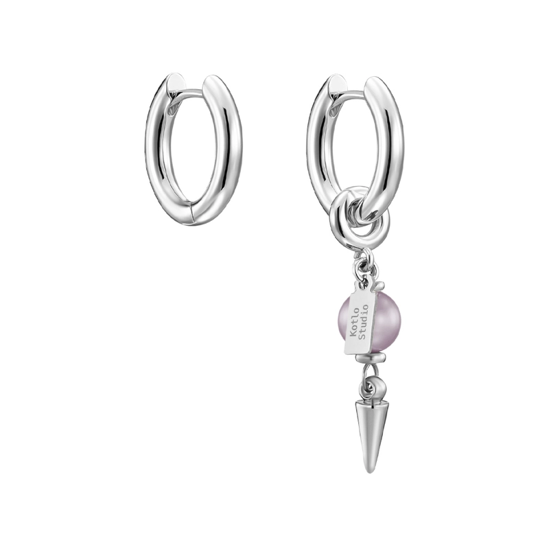 Серьги Нотка панка (сиреневый)