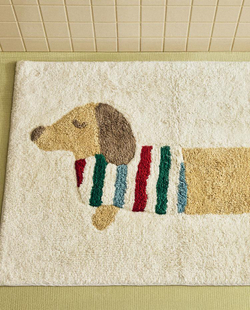 ZARA HOME ДЕТСКИЙ ХЛОПКОВЫЙ КОВРИК, СВЕТЛО-БЕЖЕВЫЙ