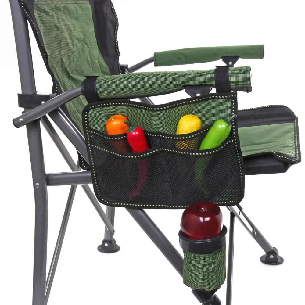 Кресло складное с подлокотниками до 120кг 64*53*90 см зеленое