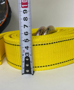 6Т-4.5М \ Трос буксировочный для автомобиля, 6 тонн, 4.5 метра, желтый, с крюками, AORUI, TG (1 шт.)