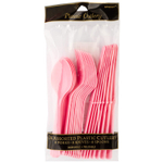 Столовые приборы в розовом цвете, 24 шт