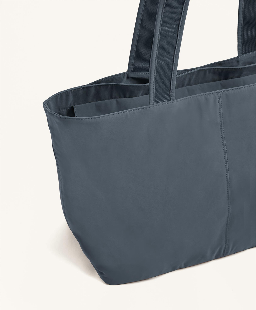 OYSHO Мягкая сумка-шоппер на молнии, темно-синий