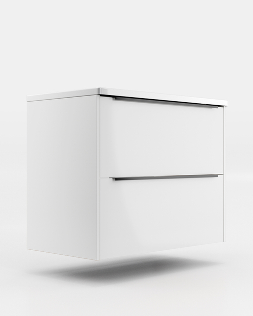 Тумба с раковиной La Fenice Nota 80 см FNC-01-NOT-PB-80-2 платиновый белый