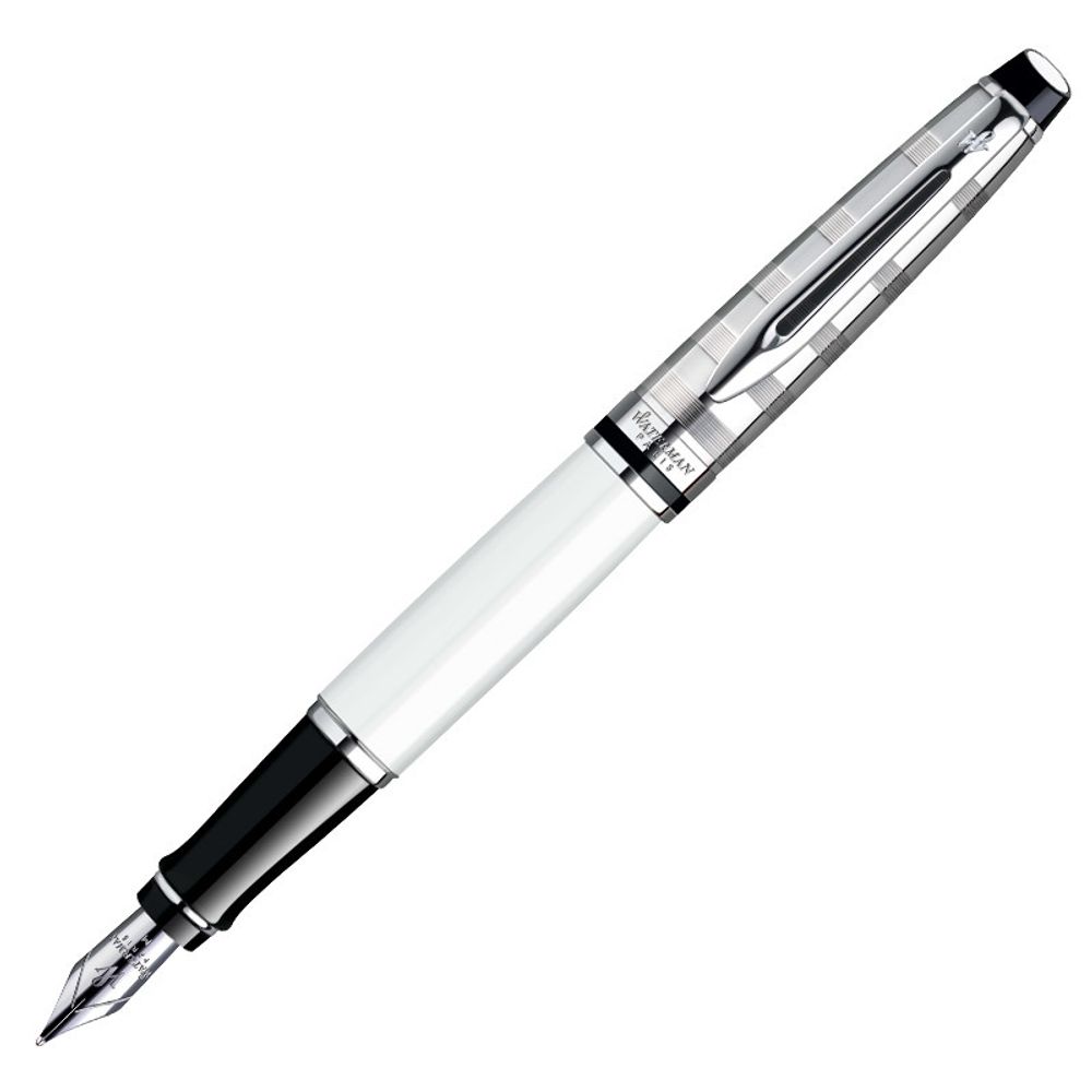 Waterman Expert 3 DeLuxe White CT перо F (S0952380)