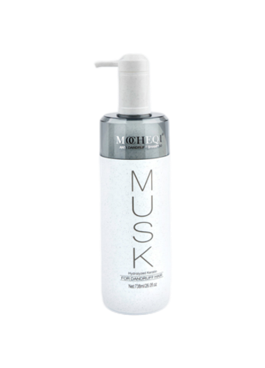 MOCHEQI MUSK SHAMPOO ANTI DANDRUFF / Шампунь против перхоти с гидролизованным кератином и маслом жожоба
