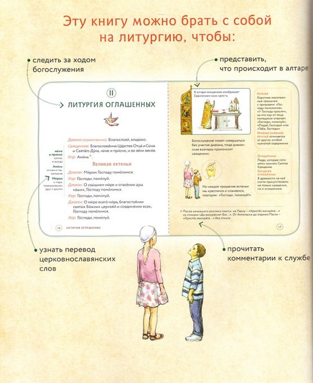Литургия. Самая главная служба. Текст с объяснениями для детей и взрослых. Анна Сапрыкина