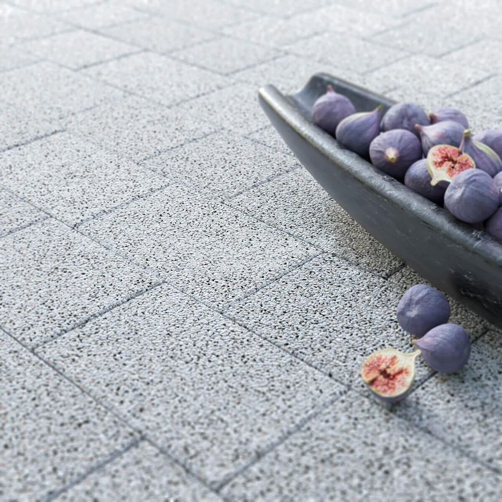 Тротуарная плитка Steingot Плита, цвет  Bianco Nero, Premium, 600х300х80, толщина 80 мм