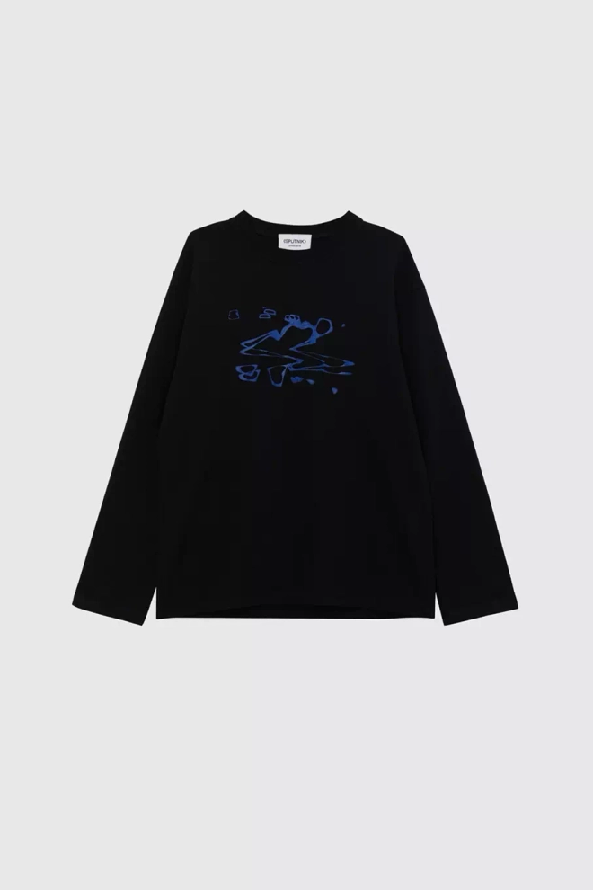 Лонгслив (S-BLUE) Black