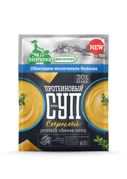 Протеиновый крем-суп быстрого приготовления "Bionova" сырный, 20г. (шоубокс 14шт)