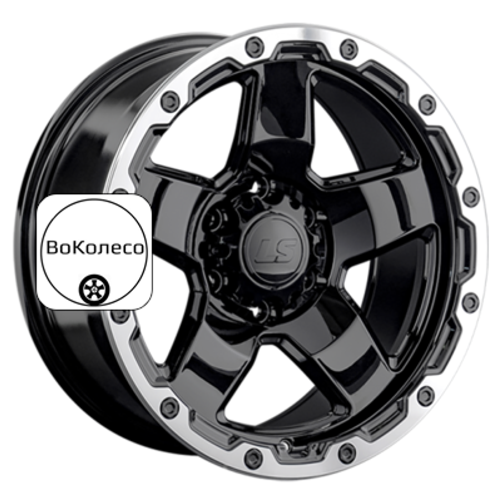 9,5x18/6x139,7 ET5 D106,1 1371 BKL (конус, Колпак+лого) LS