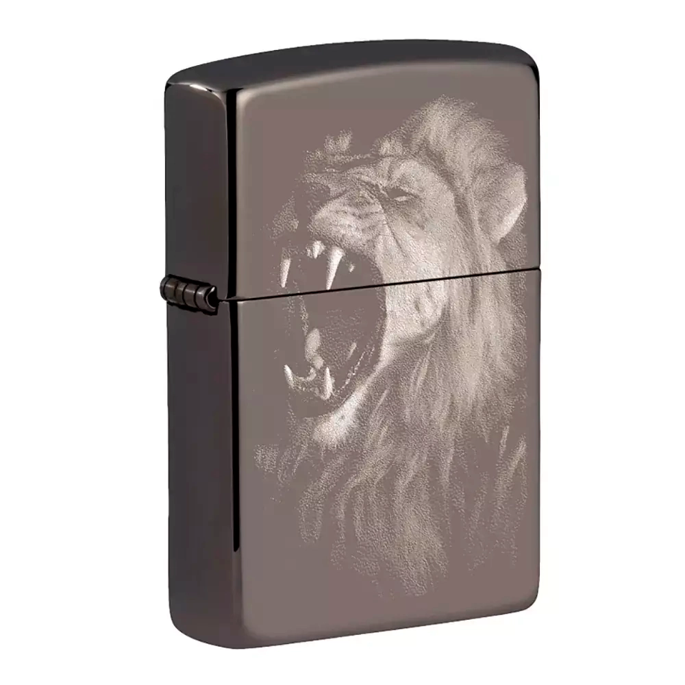 Зажигалка Zippo 49433 Lion Design, Black Ice