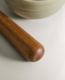 ZARA HOME КЕРАМИЧСЕКАЯ ЧАША С ПЕСТИКОМ, ЗЕЛЕНЫЙ