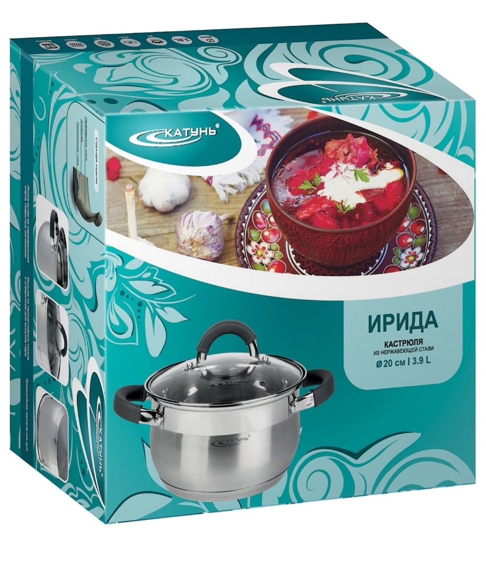 кастрюля 3,9л нержавейка
