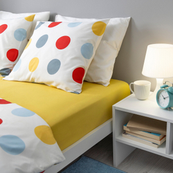 IKEA BRUKSVARA  (ИКЕА БРУКСВАРА)  -  Простыня на резинке, желтая, 90x200 см