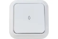 Выключатель Makel Siva Ustu 1-клавишный проходной накладной белый 03678