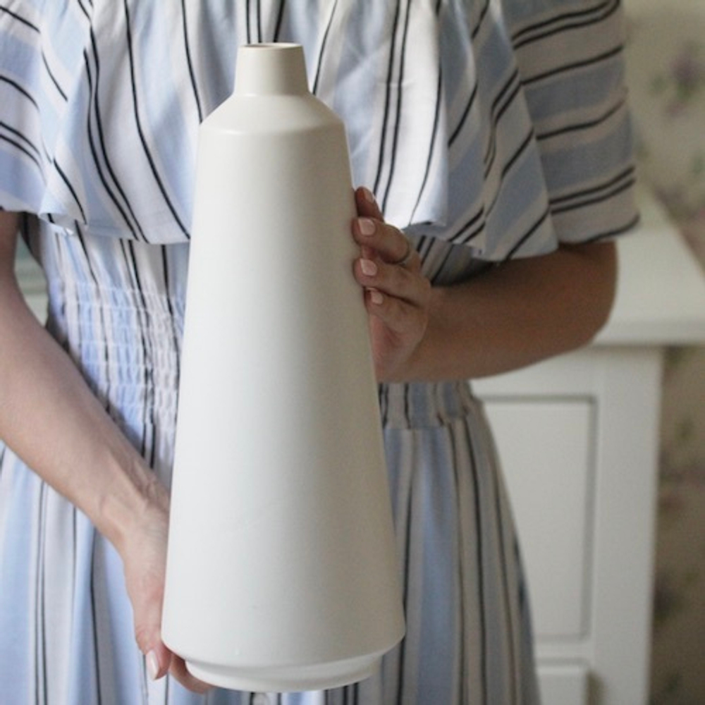 Ваза высокая Икея "Патрон" керамическая, H35 см.