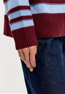 Свитер поло с V-образным вырезом