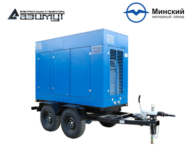 Дизельный генератор Азимут ЭД-75-Т400-2РПМ1 ММЗ на шасси в капоте с автозапуском