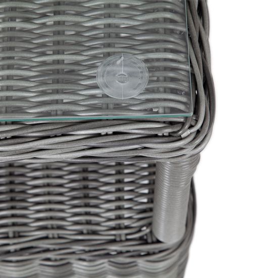 "Форио" столик кофейный из искусственного ротанга, цвет графит