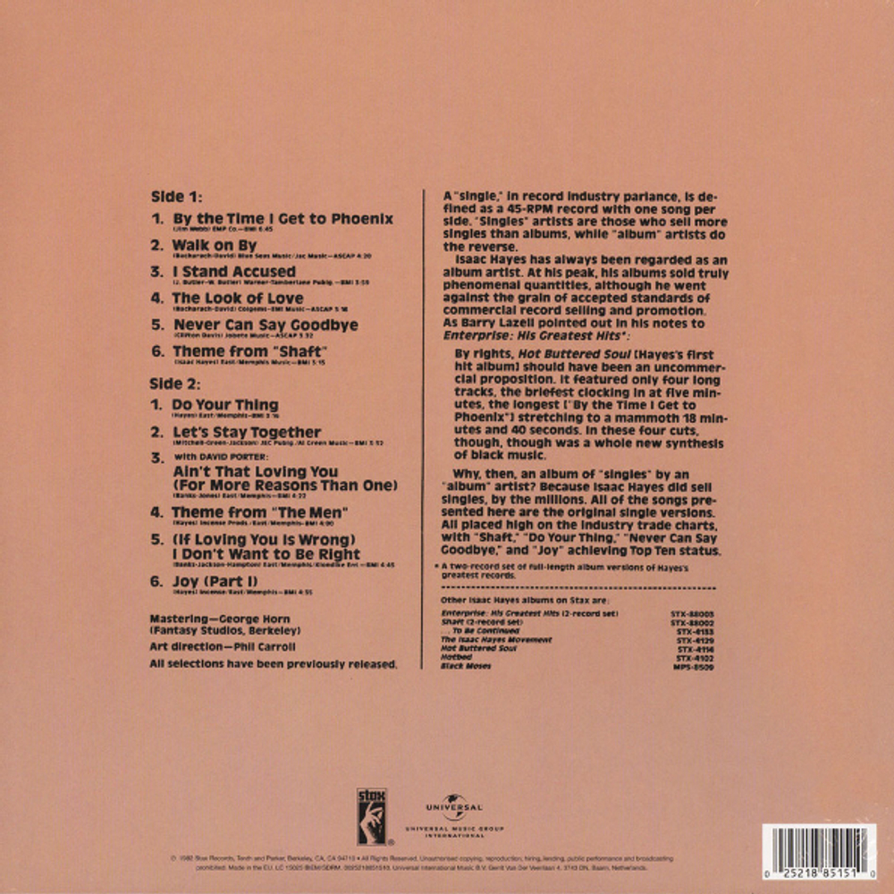 Isaac Hayes / Greatest Hit Singles (LP)