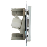 Розетка компьютерная 2-местная RJ-45 (механизм) STEKKER GLS00-7109-03 , серия Катрин, серебро 50005