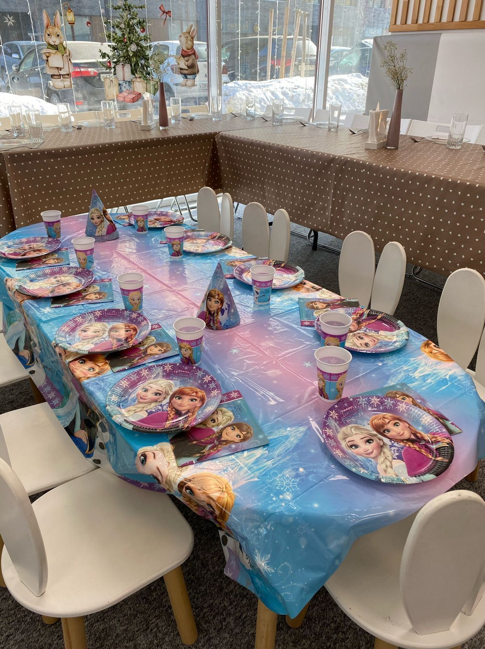 Скатерть "Холодное Сердце. Северное сияние 180*120 см