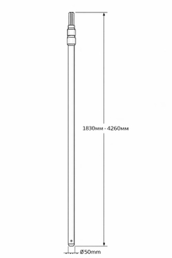 Pipe and Drape DGS - Регулируемая вертикальная стойка черная (183 - 426cm)