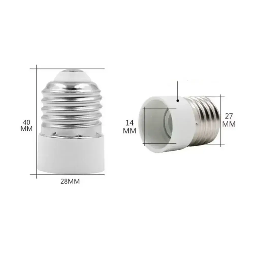 Цокольный патрон переходник Е27-Е14 медь