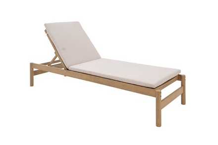Шезлонг из акации Joygarden БУНГАЛО, Natural Teak, ваниль