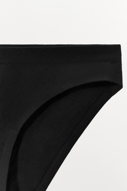 ZARA БЕСШОВНЫЕ ТРУСЫ, ЧЕРНЫЙ