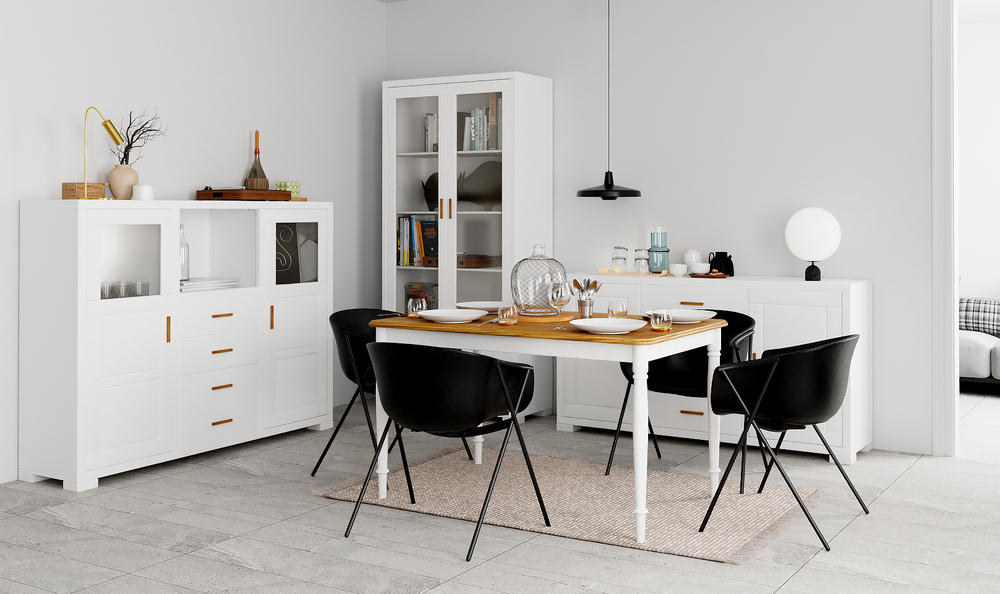 Шкаф витрина Мэдисон со стеклом, из МДФ, белая