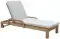 Шезлонг Rimini из массива акации с бежевым матрасом