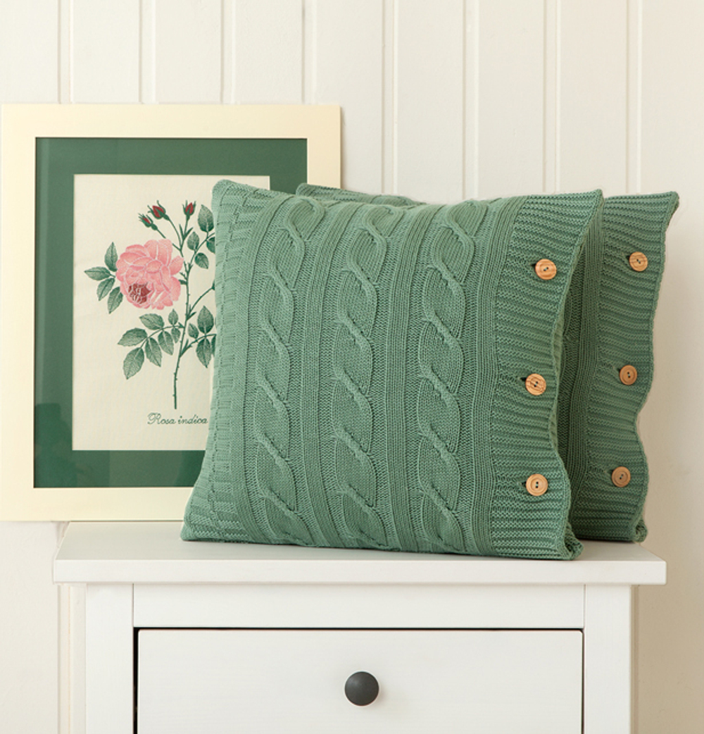 Элитная наволочка декоративная Imperio 233 зеленый бархат от Luxberry