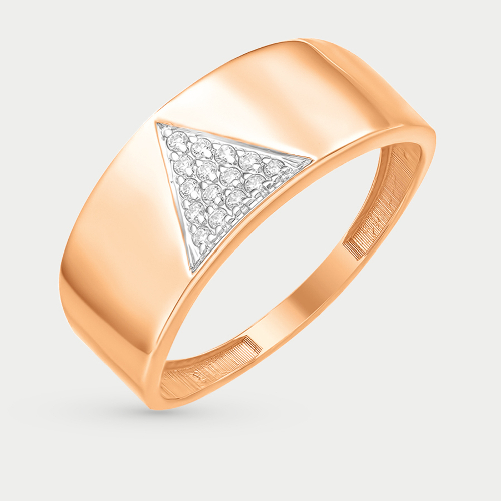 Кольцо из розового золота 585 пробы с фианитами для женщин (арт. К13218253)