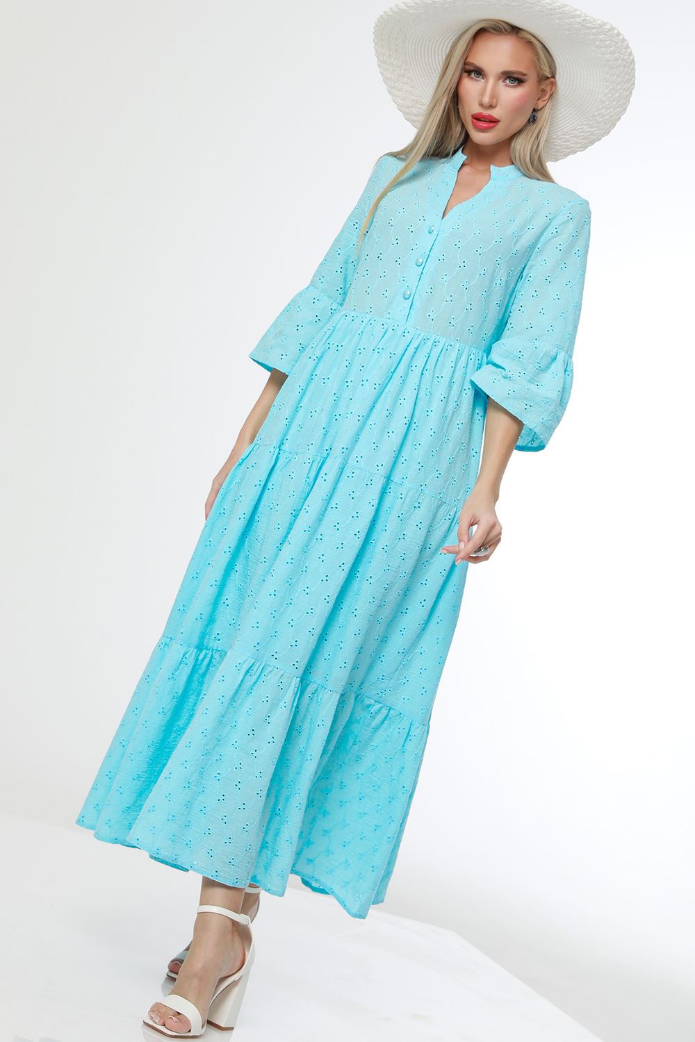 Платье Любим яркое, блю DStrend (Акция)