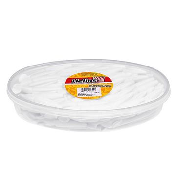 Виброхвост несъедоб. Guru 4,0'/10,16 см White 100шт. (HS-30-001-N) Helios
