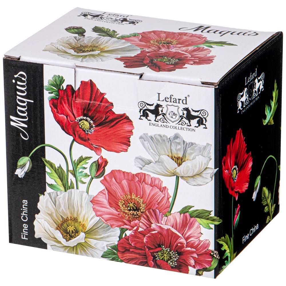 КРУЖКА LEFARD "МАКИ" 480 МЛ ЧЕРНАЯ (КОР=24ШТ.)