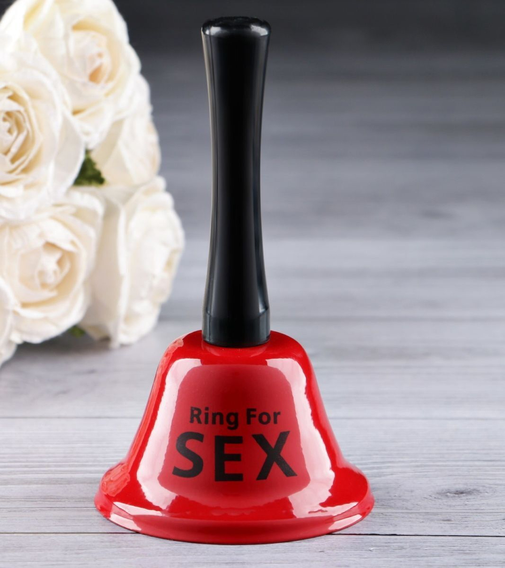Настольный колокольчик RING FOR SEX (Цвет: красный с черным)