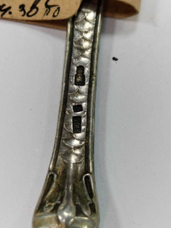 Позолоченный нож, серебро 800 Германия, F.F.Sack