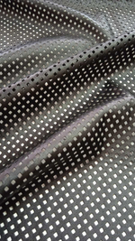 Эко-кожа перфорированная, черная, 0,5м