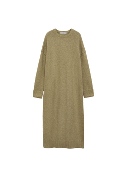 Вязаное платье с краями в рубчик