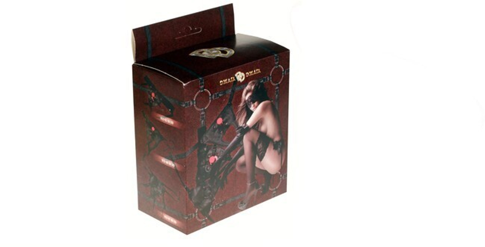 Кожаные трусики с плугом Djada (черный с красным) (Цвет: черный с красным)