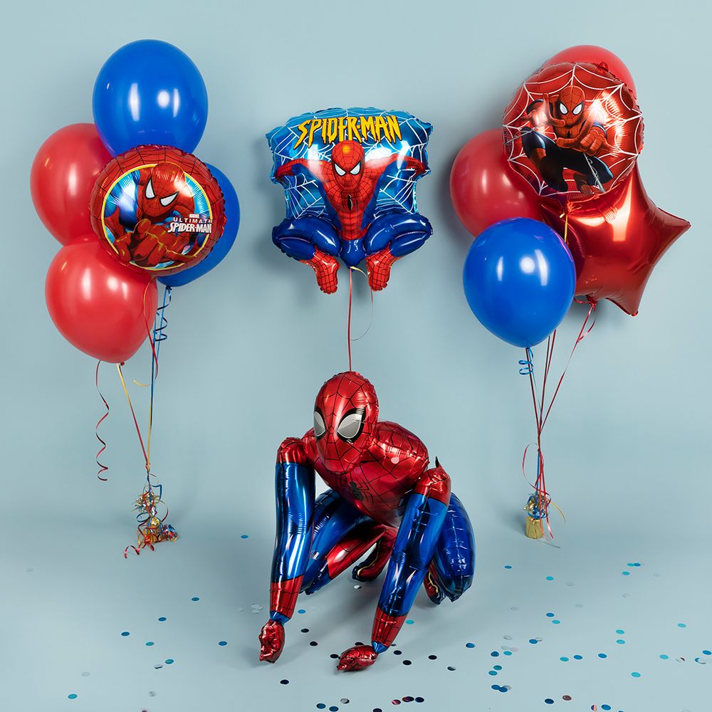 Шар (26''/66 см) Фигура, Человек Паук в прыжке, 1 шт. в уп.
